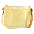 LOUIS VUITTON Monogram Vernis Minna Street Shoulder Bag Perle M91509 Auth 150531-1