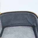 CHANEL Vanity Hand Bag Caviar Skin Black Gold CC Auth 150535-17