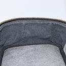 CHANEL Vanity Hand Bag Caviar Skin Black Gold CC Auth 150535-18