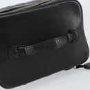 CHANEL Vanity Hand Bag Caviar Skin Black Gold CC Auth 150535-7