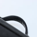 CHANEL Vanity Hand Bag Caviar Skin Black Gold CC Auth 150535-8