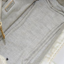 PRADA Canapa PM Hand Bag Canvas Gray Gold Auth 150536-16
