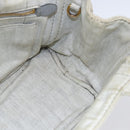 PRADA Canapa PM Hand Bag Canvas Gray Gold Auth 150536-17