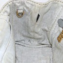 PRADA Canapa PM Hand Bag Canvas Gray Gold Auth 150536-18