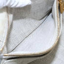 PRADA Canapa PM Hand Bag Canvas Gray Gold Auth 150536-20