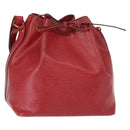 LOUIS VUITTON Epi Petit Noe Shoulder Bag Red M44107 LV Auth 150540-1