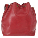 LOUIS VUITTON Epi Petit Noe Shoulder Bag Red M44107 LV Auth 150540-2