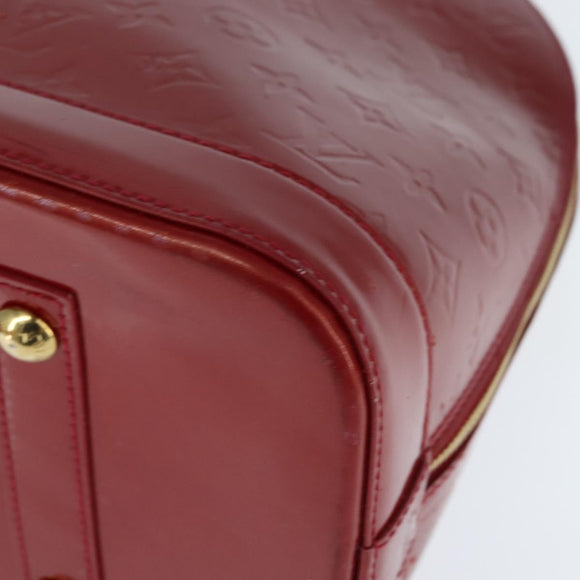 LOUIS VUITTON Monogram Vernis Alma GM Hand Bag Pomme D'amour M93596 Auth 150541