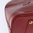 LOUIS VUITTON Monogram Vernis Alma GM Hand Bag Pomme D'amour M93596 Auth 150541-15