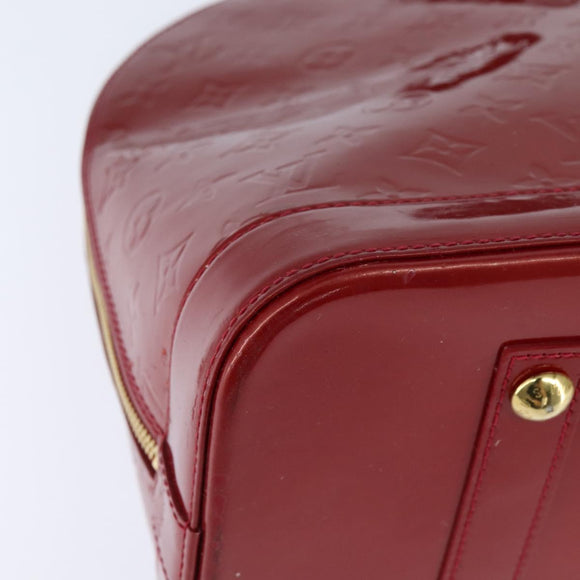 LOUIS VUITTON Monogram Vernis Alma GM Hand Bag Pomme D'amour M93596 Auth 150541