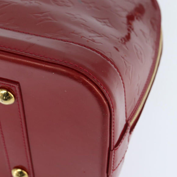 LOUIS VUITTON Monogram Vernis Alma GM Hand Bag Pomme D'amour M93596 Auth 150541