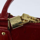 LOUIS VUITTON Monogram Vernis Alma GM Hand Bag Pomme D'amour M93596 Auth 150541-17