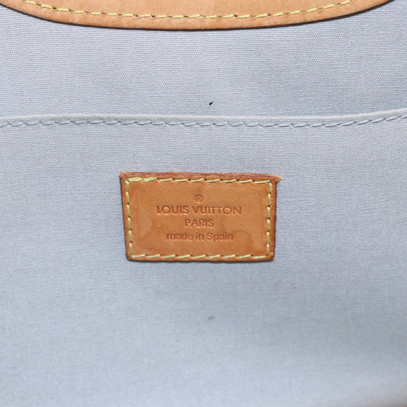 LOUIS VUITTON Monogram Vernis Roxbury Drive Hand Bag Perle M91374 Auth 150542