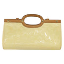 LOUIS VUITTON Monogram Vernis Roxbury Drive Hand Bag Perle M91374 Auth 150542-13