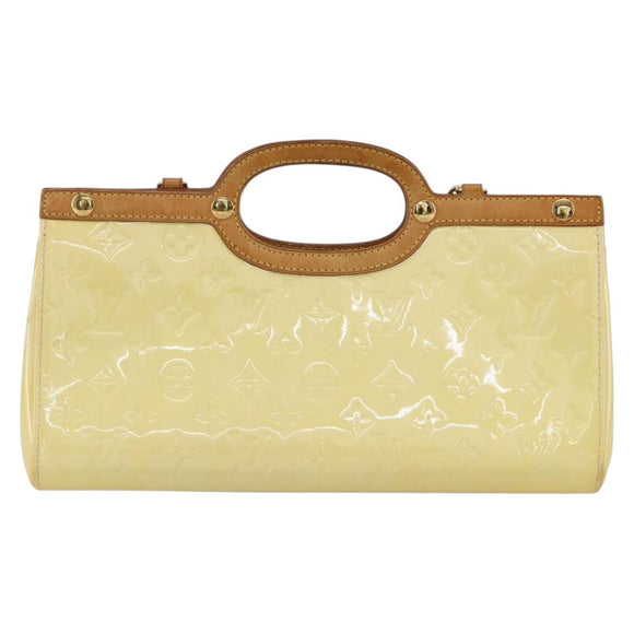 LOUIS VUITTON Monogram Vernis Roxbury Drive Hand Bag Perle M91374 Auth 150542