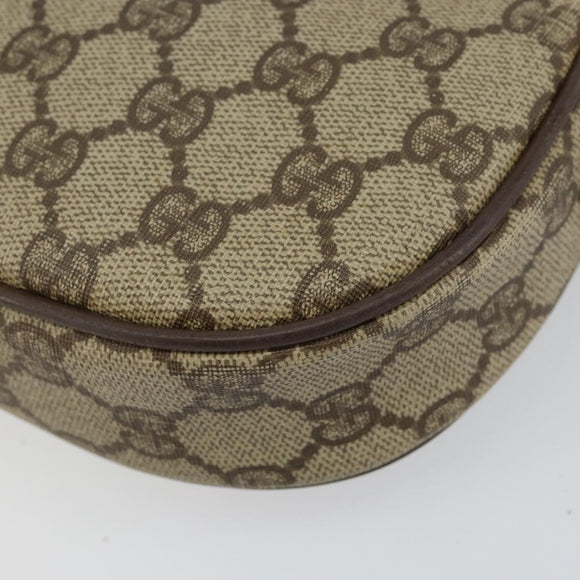 GUCCI GG Supreme Web Sherry Line Shoulder Bag PVC Beige Red Auth 150543