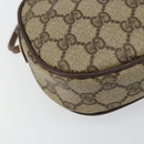 GUCCI GG Supreme Web Sherry Line Shoulder Bag PVC Beige Red Auth 150543-15