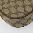 GUCCI GG Supreme Web Sherry Line Shoulder Bag PVC Beige Red Auth 150543-9