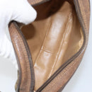 GUCCI GG Supreme Web Sherry Line Shoulder Bag PVC Beige Red Auth 150543-11