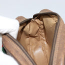 GUCCI GG Supreme Web Sherry Line Shoulder Bag PVC Beige Red Auth 150543-20