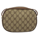 GUCCI GG Supreme Web Sherry Line Shoulder Bag PVC Beige Red Auth 150543-2