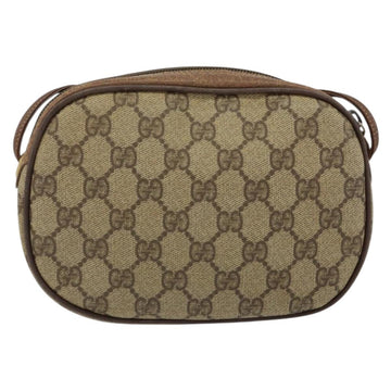 GUCCI GG Supreme Web Sherry Line Shoulder Bag PVC Beige Red Auth 150543 - 0