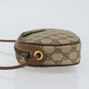 GUCCI GG Supreme Web Sherry Line Shoulder Bag PVC Beige Red Auth 150543-4