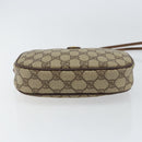 GUCCI GG Supreme Web Sherry Line Shoulder Bag PVC Beige Red Auth 150543-5