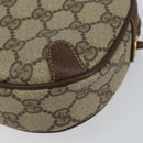 GUCCI GG Supreme Web Sherry Line Bag PVC Beige Red 156 02 066 Auth 150544-10