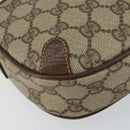 GUCCI GG Supreme Web Sherry Line Bag PVC Beige Red 156 02 066 Auth 150544-11