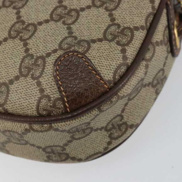 GUCCI GG Supreme Web Sherry Line Bag PVC Beige Red 156 02 066 Auth 150544