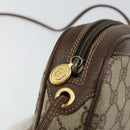 GUCCI GG Supreme Web Sherry Line Bag PVC Beige Red 156 02 066 Auth 150544-15