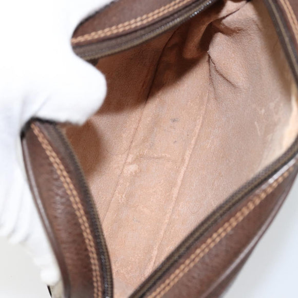 GUCCI GG Supreme Web Sherry Line Bag PVC Beige Red 156 02 066 Auth 150544