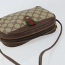 GUCCI GG Supreme Web Sherry Line Bag PVC Beige Red 156 02 066 Auth 150544-6