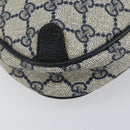 GUCCI GG Supreme Sherry Line Shoulder Bag PVC Navy Red 89 02 066 Auth 150546-11