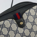 GUCCI GG Supreme Sherry Line Shoulder Bag PVC Navy Red 89 02 066 Auth 150546-14