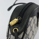 GUCCI GG Supreme Sherry Line Shoulder Bag PVC Navy Red 89 02 066 Auth 150546-15