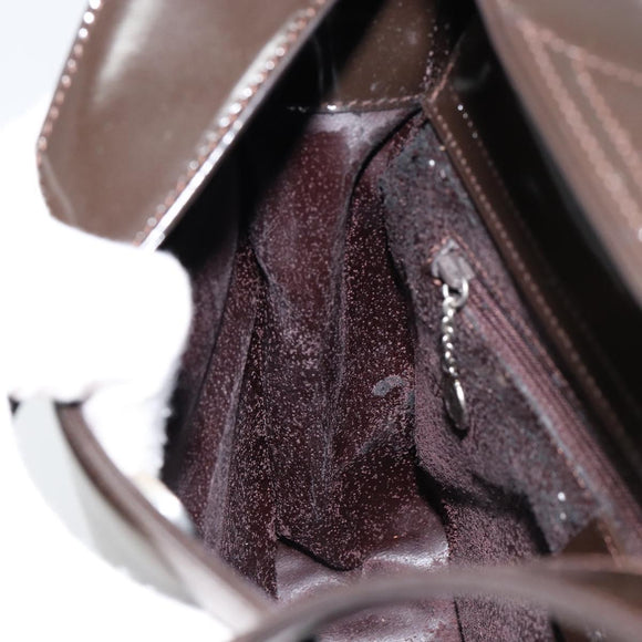 GUCCI Soho Shoulder Bag Patent leather Black Silver 000 1046 0506 Auth 150547