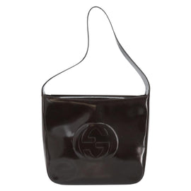 GUCCI Soho Shoulder Bag Patent leather Black Silver 000 1046 0506 Auth 150547 - 0