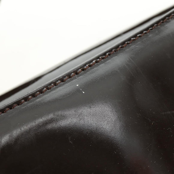 GUCCI Soho Shoulder Bag Patent leather Brown Silver 000 1046 0506 Auth 150547