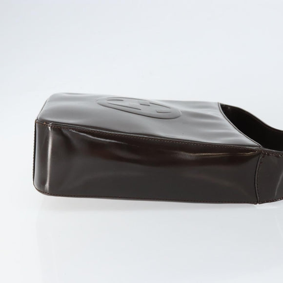 GUCCI Soho Shoulder Bag Patent leather Black Silver 000 1046 0506 Auth 150547