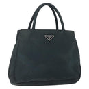 PRADA Hand Bag Nylon Green Auth 150549-1