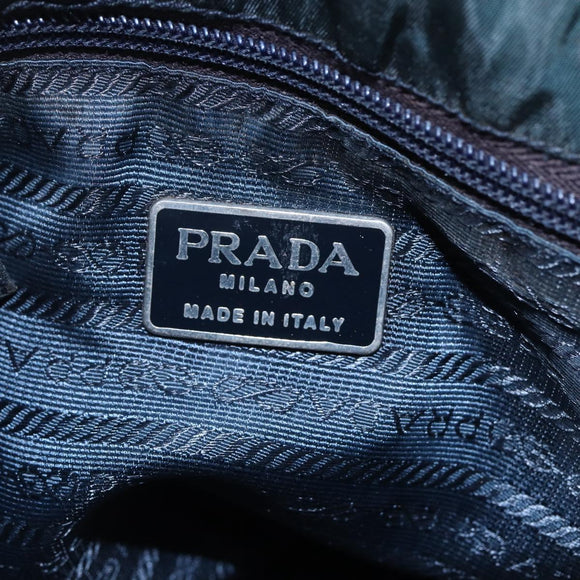 PRADA Hand Bag Nylon Green Auth 150549