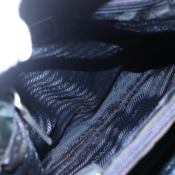 PRADA Hand Bag Nylon Green Auth 150549