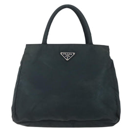 PRADA Hand Bag Nylon Green Auth 150549 - 0