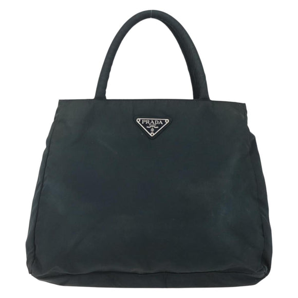 PRADA Hand Bag Nylon Green Auth 150549