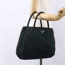 PRADA Hand Bag Nylon Green Auth 150549-24