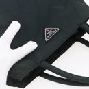 PRADA Hand Bag Nylon Green Auth 150549-6