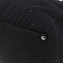 CHANEL COCO Mark Hand Bag Cotton Silver Black CC Auth 150550-14