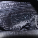 CHANEL COCO Mark Hand Bag Cotton Silver Black CC Auth 150550-17